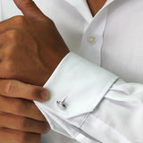 Heavy Silver Rugby Ball Cufflinks - hersey-and-son