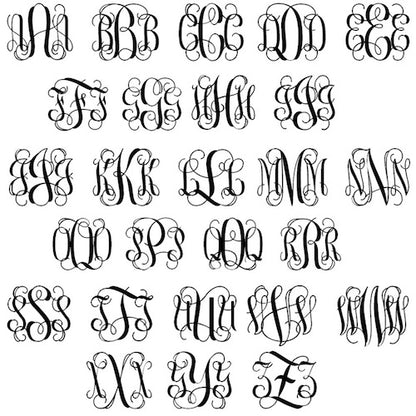 Monogram Font - Engraving
