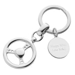 Silver Keyring - Steering Wheel - hersey-and-son
