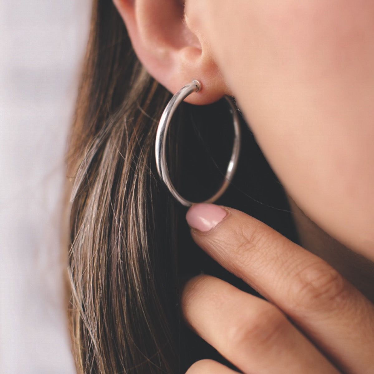 Silver Classic Hoop Earrings