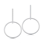 Sterling Silver Hoop Drop Earrings - hersey-and-son