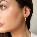 Hand Forged Open Gold Plated Hoops - hersey-and-son