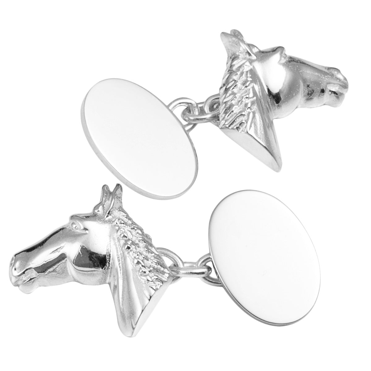 Silver Horse Head Cufflinks