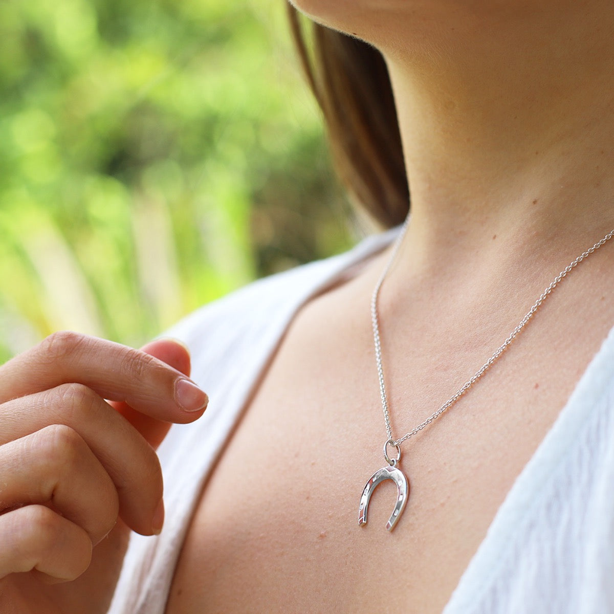 Silver Lucky Horseshoe pendant 