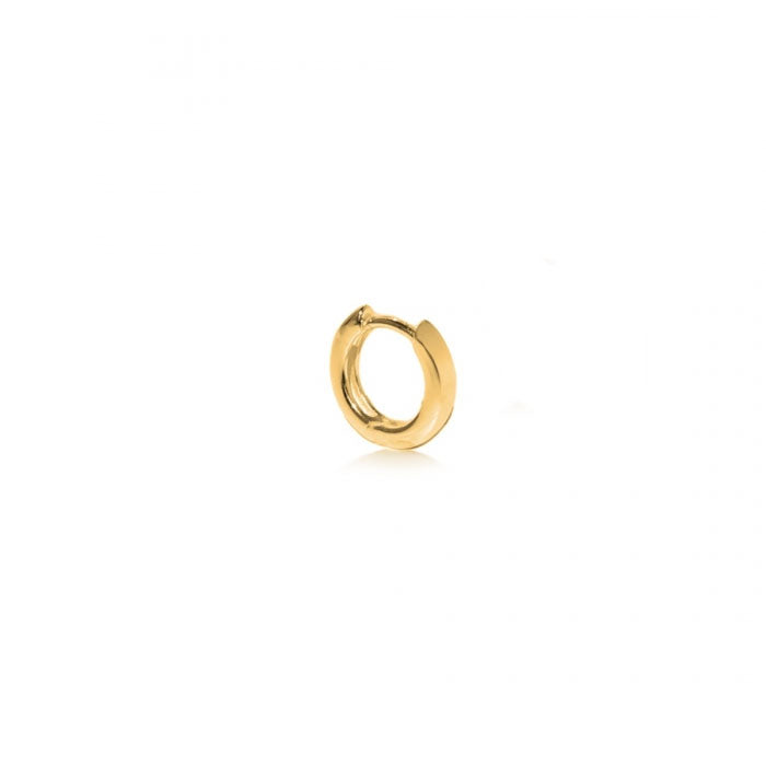 Mens 2mm Gold Plated and Silver Huggie Hoop Earring