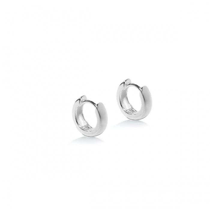 Mens Silver 3.5mm Huggie Hoop Earring