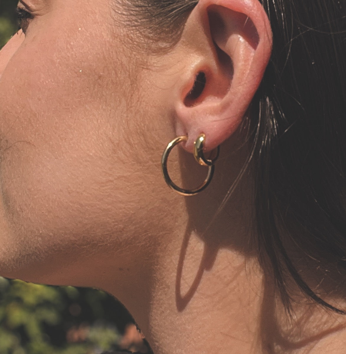 Gold Plated and Silver Hoop Earrings - hersey-and-son