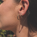 Gold Plated and Silver Hoop Earrings - hersey-and-son