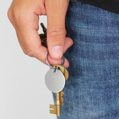 Classic Round Silver Keyring