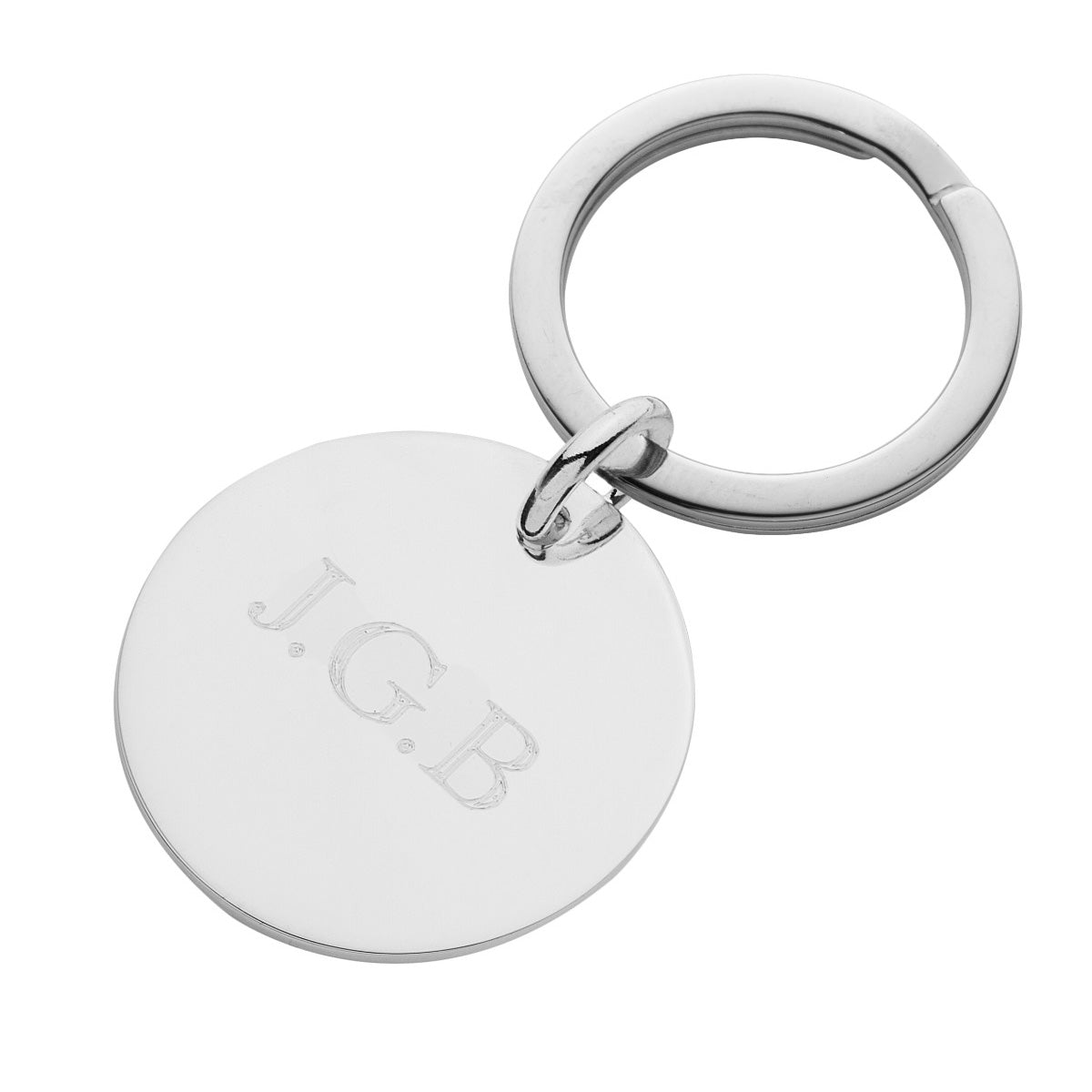 Solid Silver Keyring with Initials
