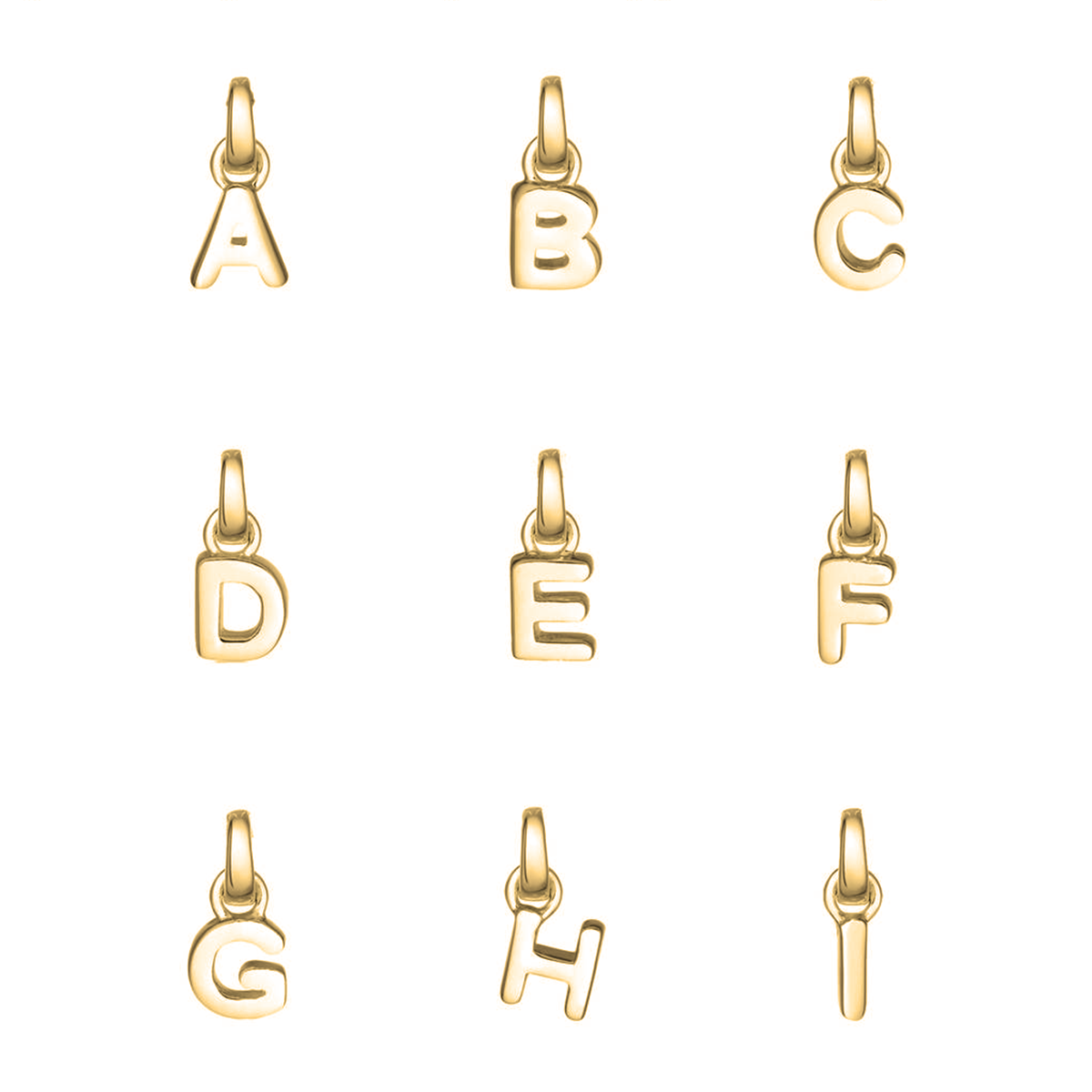 18ct Gold plated & Sterling Silver Initial Letter Necklace - hersey-and-son