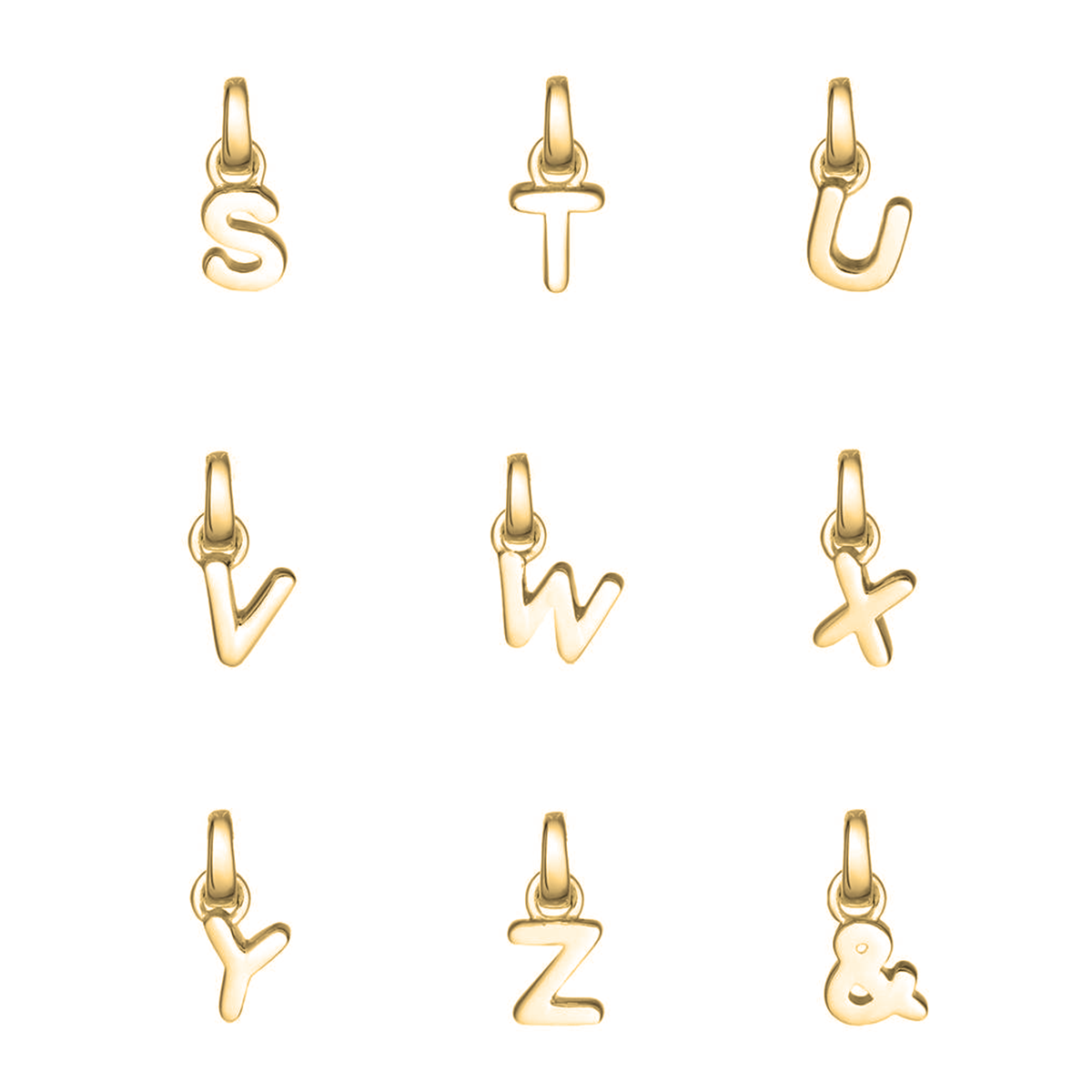 18ct Gold plated & Sterling Silver Initial Letter Necklace - hersey-and-son