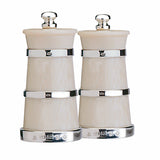 Silver & Ivorine Churn Peppermill - hersey-and-son