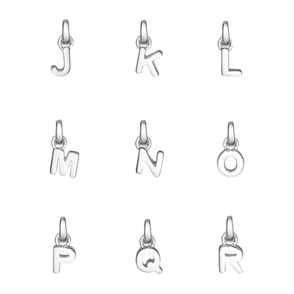 Sterling silver mini letter charms 
