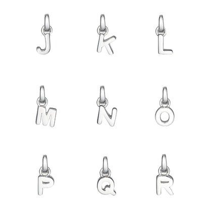 silver alphabet charms