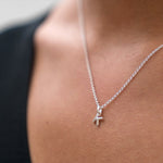 Mini Silver Letter "K" Initial Necklace - hersey-and-son