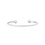 Child's Slim Silver Torque Bangle - hersey-and-son
