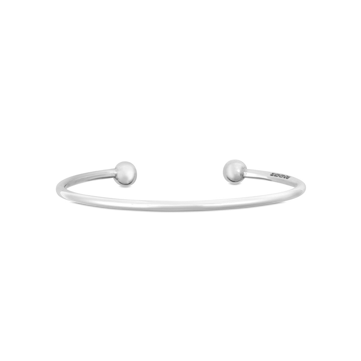 Childs Slim Silver Torque Bangle