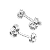 Silver Silk Knot Cufflinks - hersey-and-son