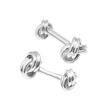 Silver Silk Knot Cufflinks - hersey-and-son