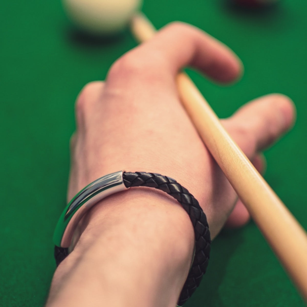 Plaited Leather & Silver Secret Message Bracelet - hersey-and-son