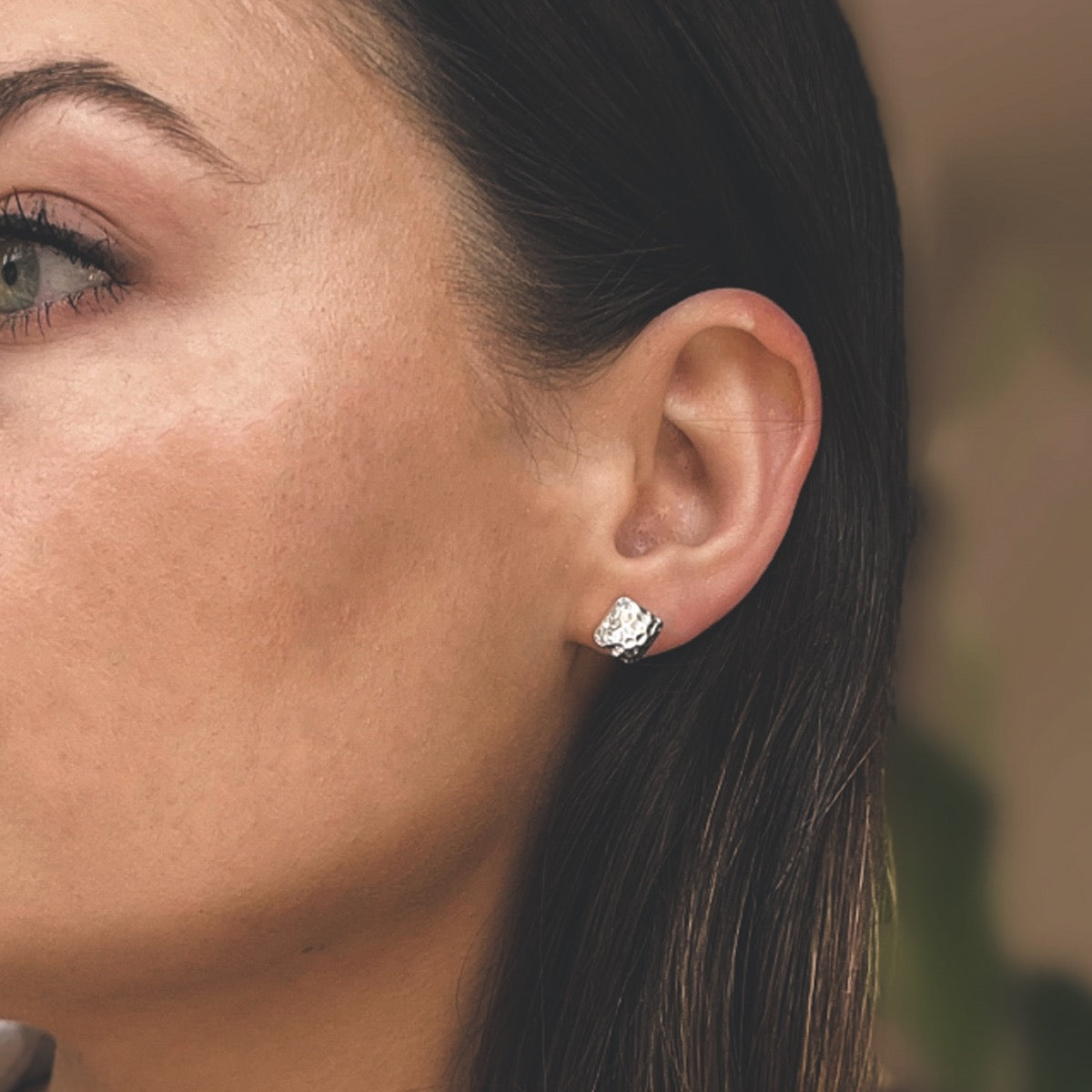 Large diamond hot sale stud earrings