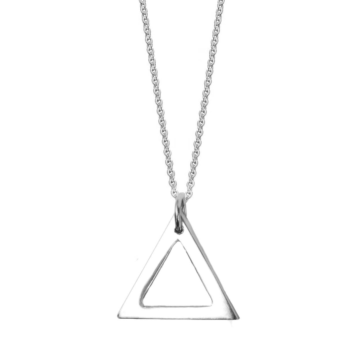 Large Sterling Silver Triangulum Necklace