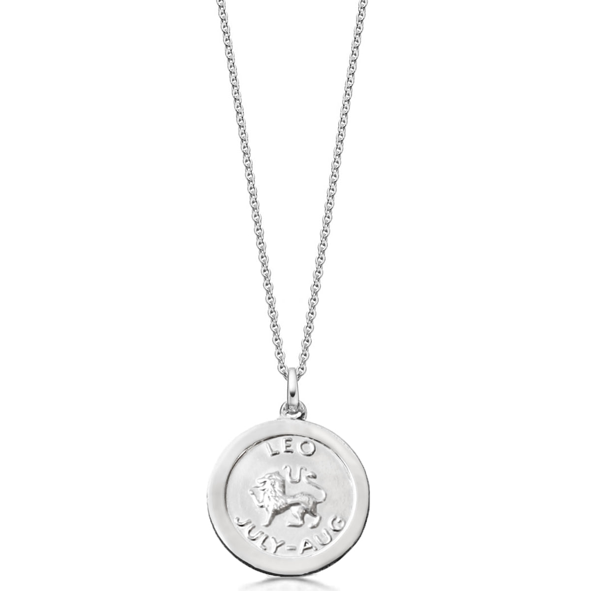 Silver Leo Zodiac pendant