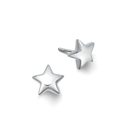 Silver stud star earrings 