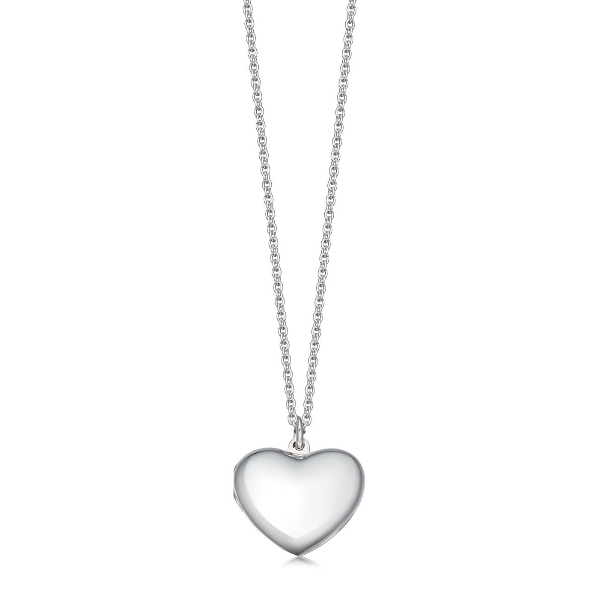 Silver heart shaped locket