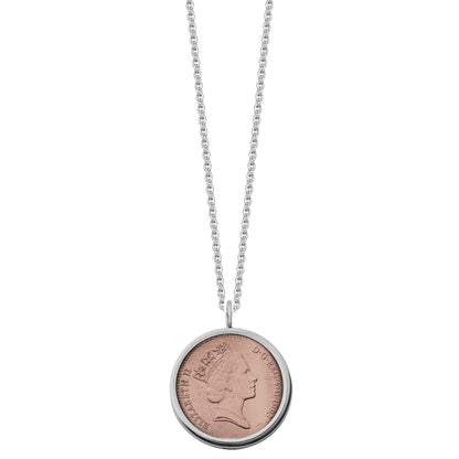 Silver lucky penny necklace
