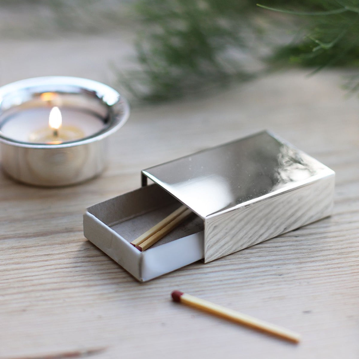 Silver matchbox case 