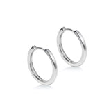 Classic Sterling Silver Huggie Hoop Earrings - Various Sizes. - hersey-and-son