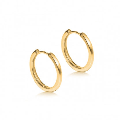 Gold Plated Huggie Hoop Earrings - 20mm