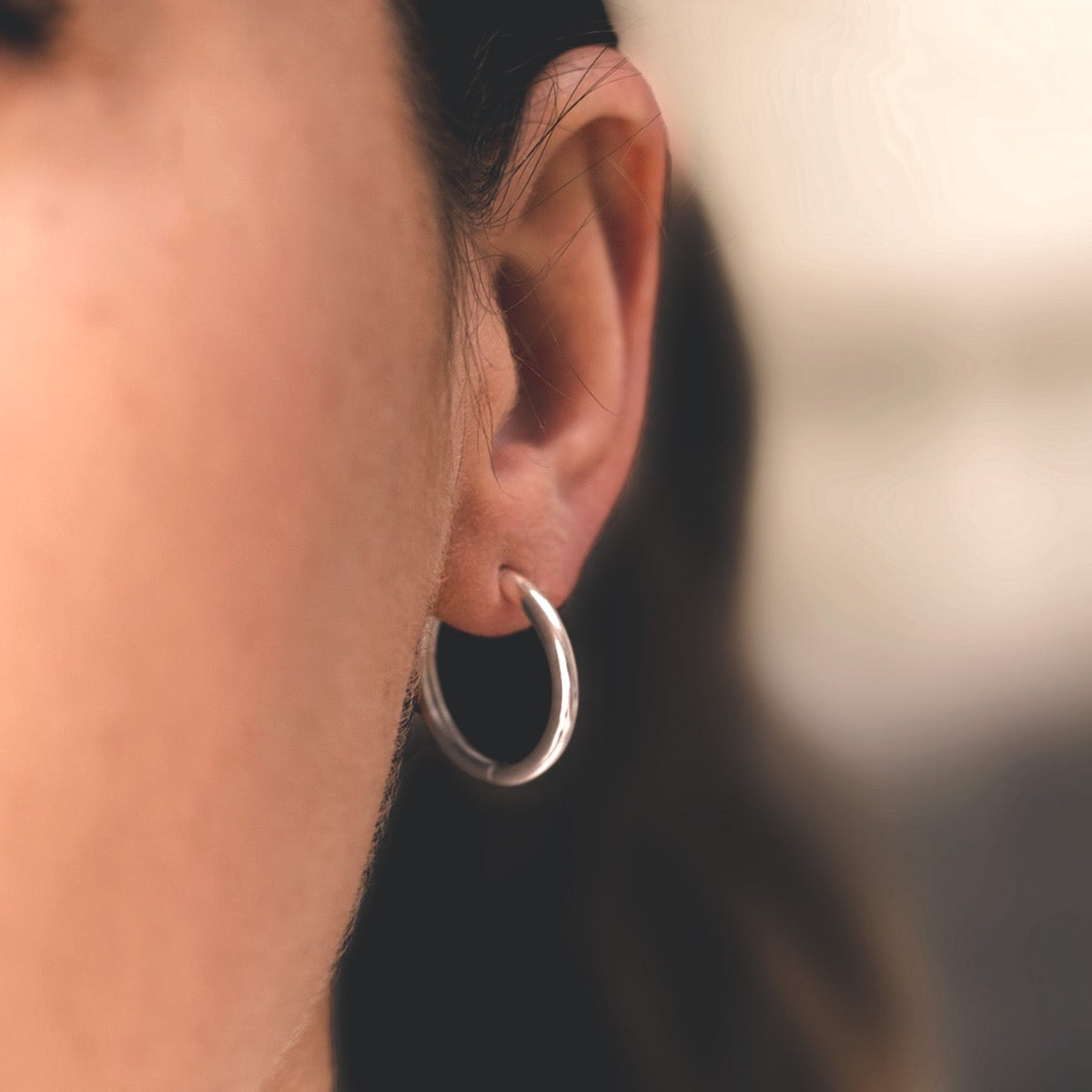 Classic Sterling Silver Huggie Hoop Earrings - Various Sizes. - hersey-and-son