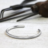 Mens Open Silver Bangle - hersey-and-son
