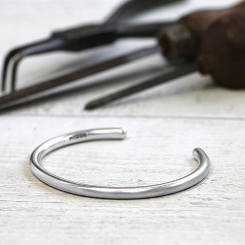 Mens Open Silver Bangle