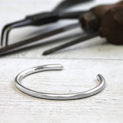 Mens Open Silver Bangle