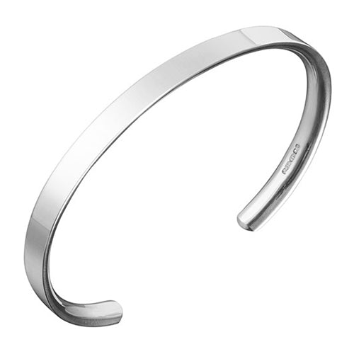 Mens Silver Deluxe Bangle