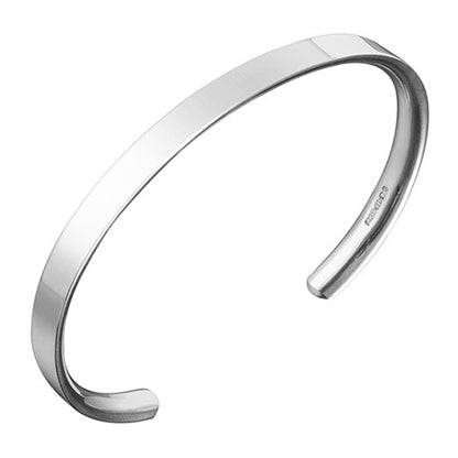 Mens Silver Deluxe Bangle