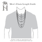 Mens Sterling Silver Chunky Initial Necklace - hersey-and-son