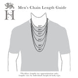 Mens Sterling Silver Chunky Initial Necklace - hersey-and-son