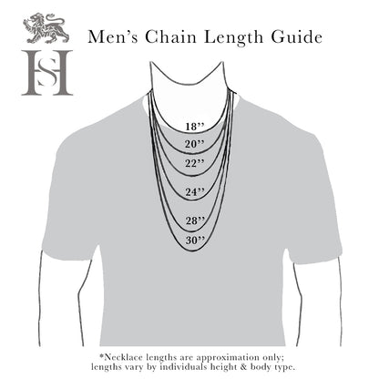 Mens Sterling Silver Chunky Initial Necklace
