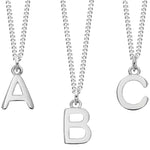 Mens Sterling Silver Chunky Initial Necklace - hersey-and-son