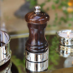 Silver & Rosewood Capstan 4" Peppermill - hersey-and-son