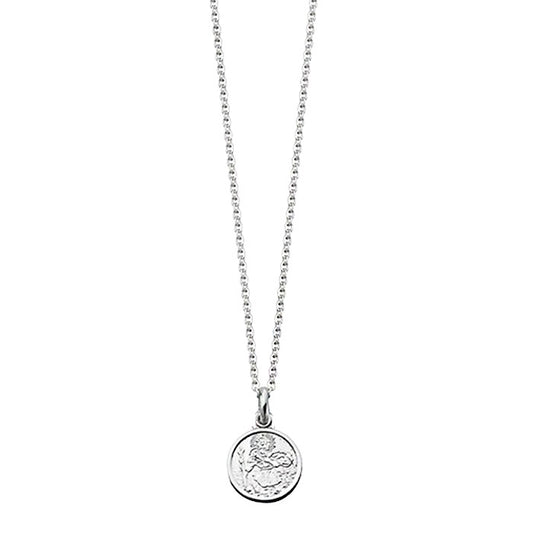 Childs Silver Mini St Christopher Necklace