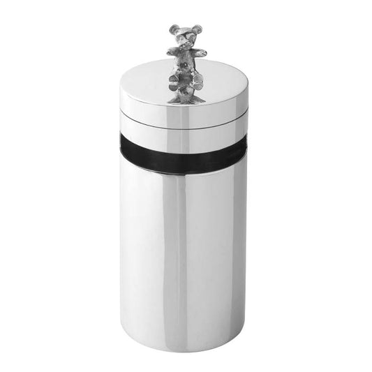 Silver Teddy Money Box