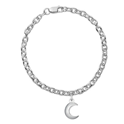 silver moon charm bracelet 