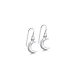 Silver Moon Drop Earrings - hersey-and-son