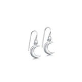 Silver Moon Drop Earrings - hersey-and-son
